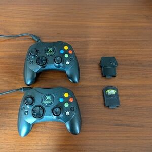 Microsoft Original Xbox Wired Controller S Type Untested Memory Card Comunicator